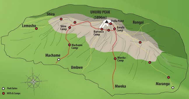 Machame Route Map
